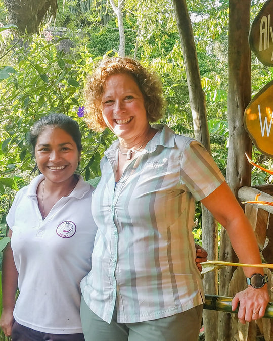 Two women on a chocolate workshop